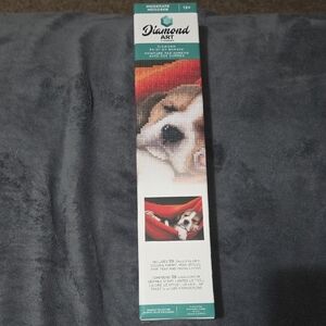 Diamond Art Kit with Dog Design - Red and Brown